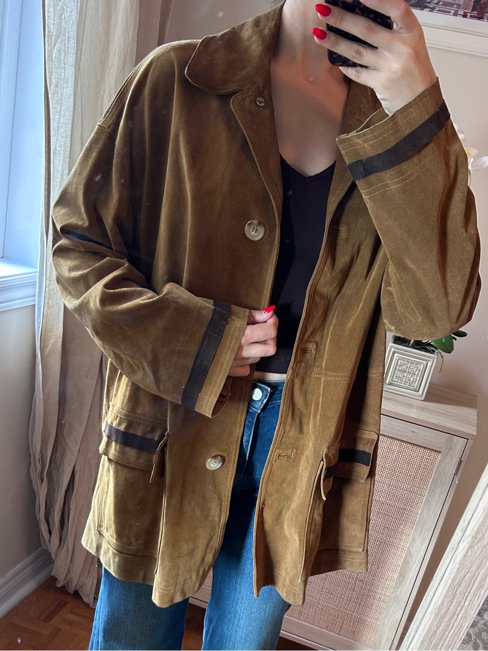 *Italy* Vintage Suede Leather Jacket